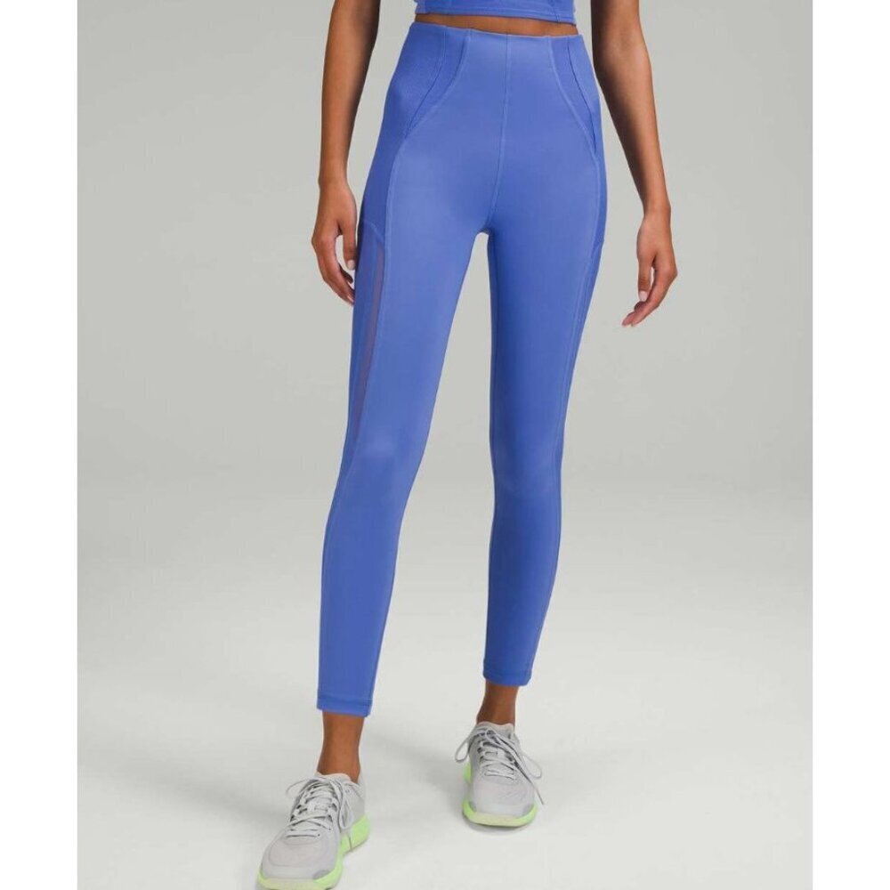 Lululemon Everlux and Mesh Super-High-Rise Training Tight 25" Wild Indigo Size 4